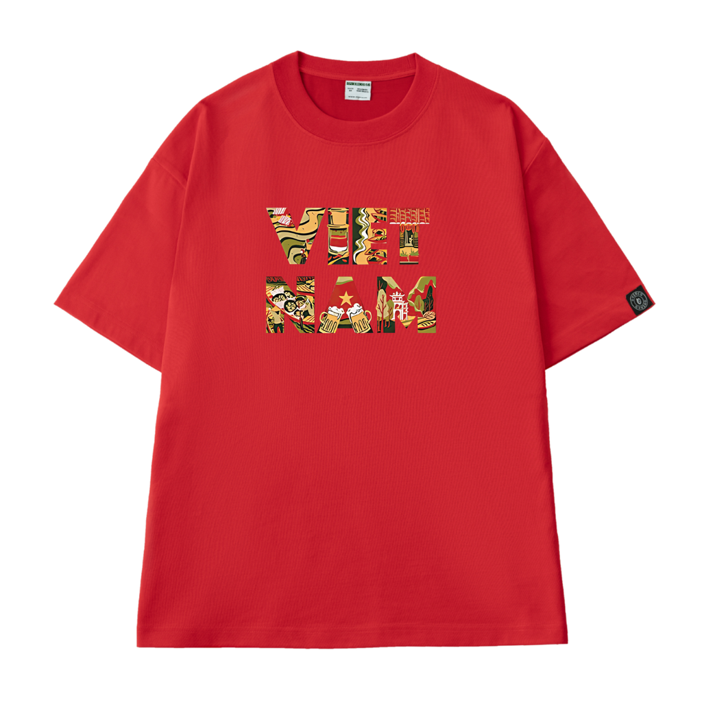 Áo T-shirt Nam Nữ In Chữ Việt Nam Tỉnh Thành Nghệ Thuật Overco - O1A152
