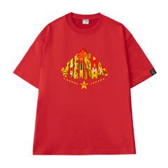 Áo Thun Unisex Hình Nón Lá Nghệ Thuật, Cotton - O1A154