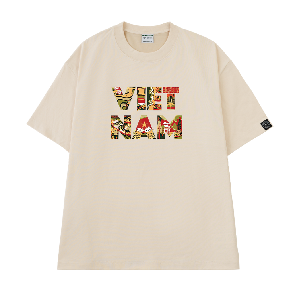 Áo Thun Unisex Chữ Việt Nam Nghê Thuật - O1A152