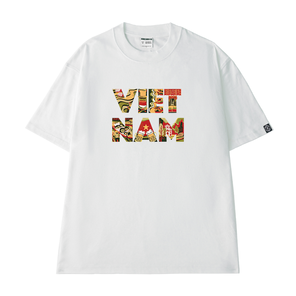 Áo Thun Unisex Chữ Việt Nam Nghê Thuật - O1A152