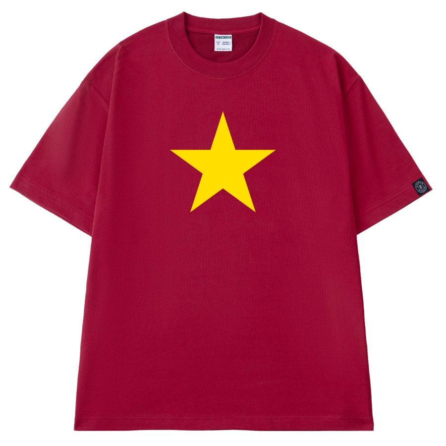 Áo Thun Cotton Unisex Ngôi Sao Vàng Lớn V2 - O1A139