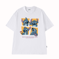 Áo Thun Unisex Stitch Cartoony Vải Cotton 190Gsm - O1G4