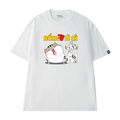 Áo Thun Tết Unisex Hổng Lì Xì Cắn Á Mèo Ami Bụng Bự - TSCT060