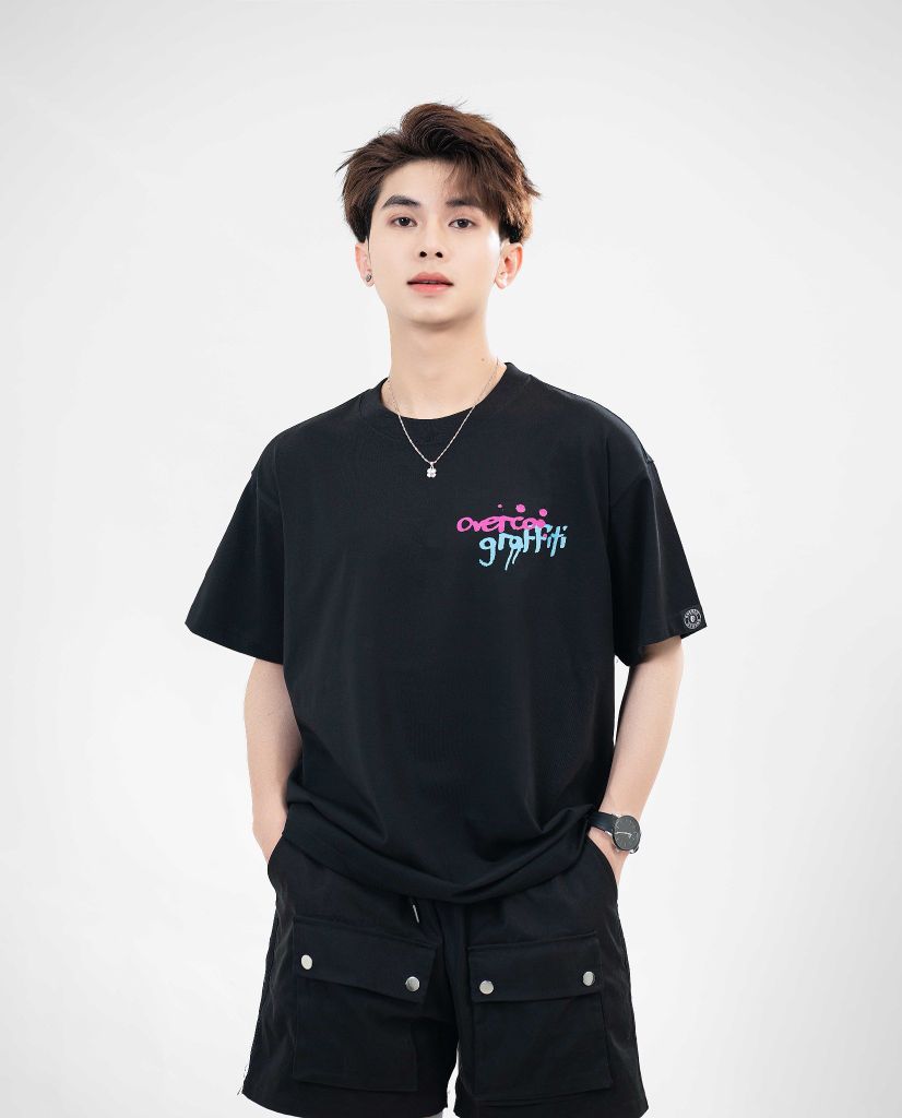 Áo Thun Unisex Graffiti Cotton Overco- O1A92