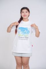 Áo Thun Unisex Flower Field Cotton - O1A29