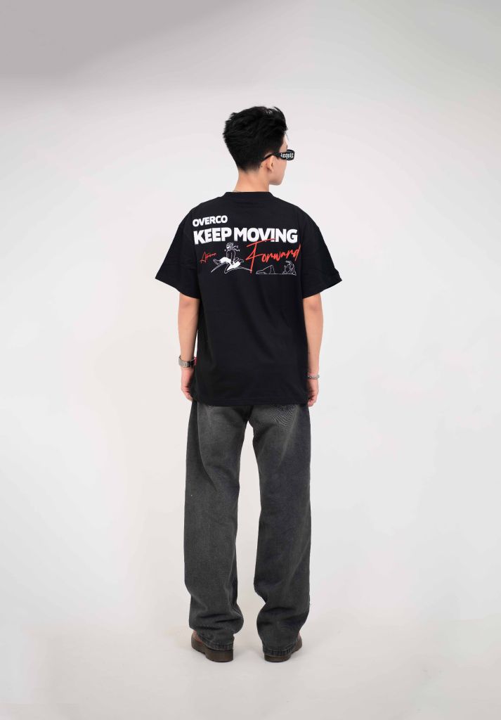 Áo Thun Unisex Keep Moving Cotton Overco - O1A63
