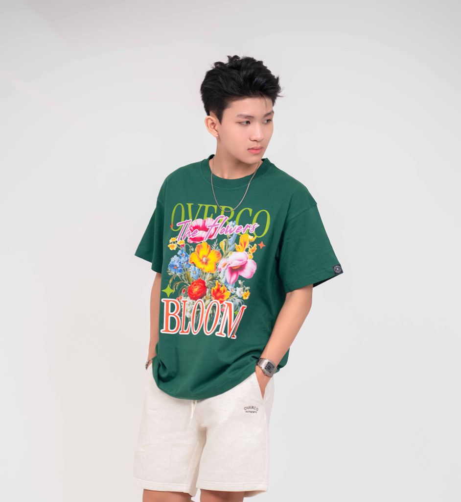 Áo Thun Unisex Flowers Bloom, Cotton - O1A66