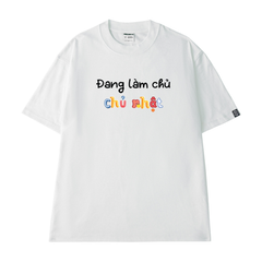 Áo Thun Unisex Đang Làm Chủ Nhật, Cotton - O1A110