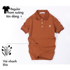 Áo Polo Nam Vải Cotton Cá Sấu Trơn