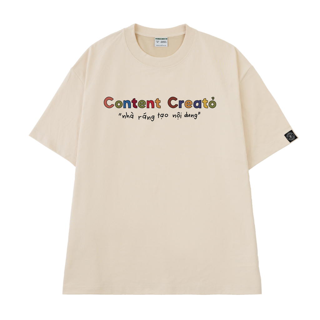 Áo Thun Cotton Unisex Content Creator Nhà Ráng Tạo Nội Dung - O1A118