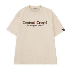 Áo T-shirt Cotton Nam Nữ Content Creator Nhà Ráng Tạo Nội Dung - O1A118