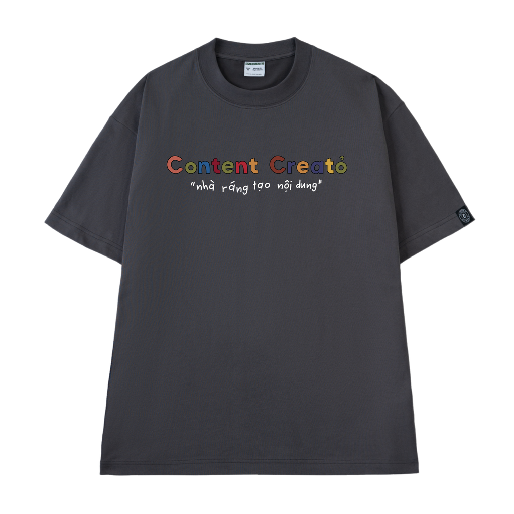 Áo Thun Cotton Unisex Content Creator Nhà Ráng Tạo Nội Dung - O1A118
