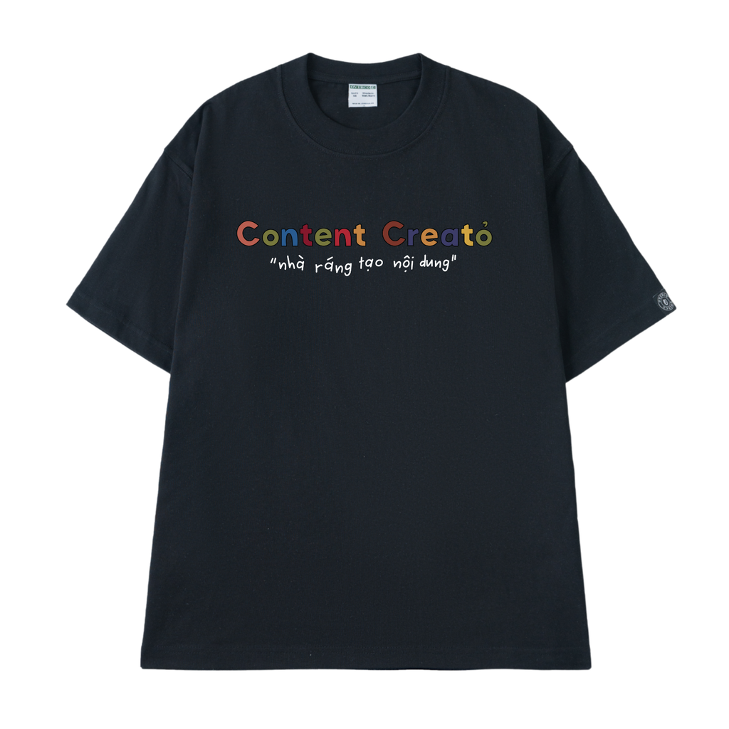 Áo T-shirt Cotton Nam Nữ Content Creator Nhà Ráng Tạo Nội Dung - O1A118