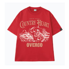 Áo Thun Country Heart Unisex Cotton Overco - O1A33