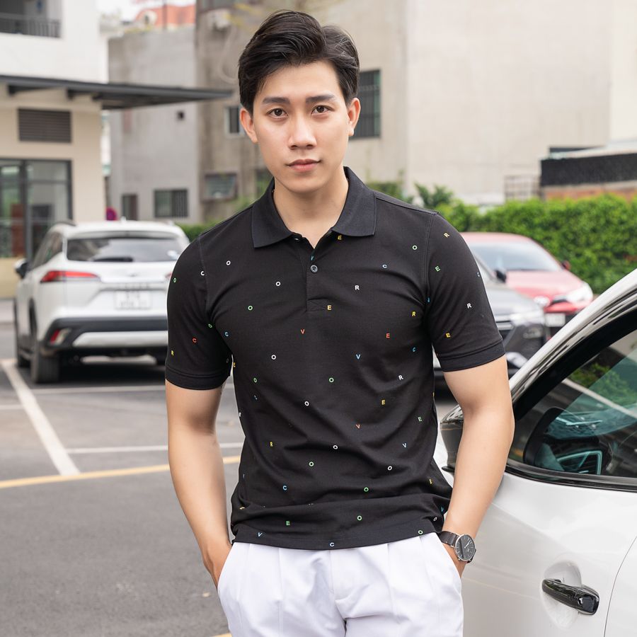 Áo Polo Nam Chất Liệu Cotton Usa Họa Tiết In Toàn Thân Types Overco - O2E2