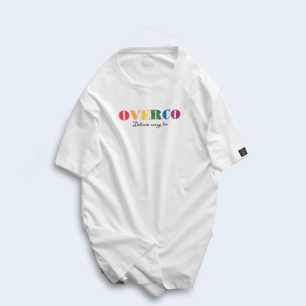 Áo Thun T-Shirt OVERCO  ( chữ màu ) OV-TSCT-010