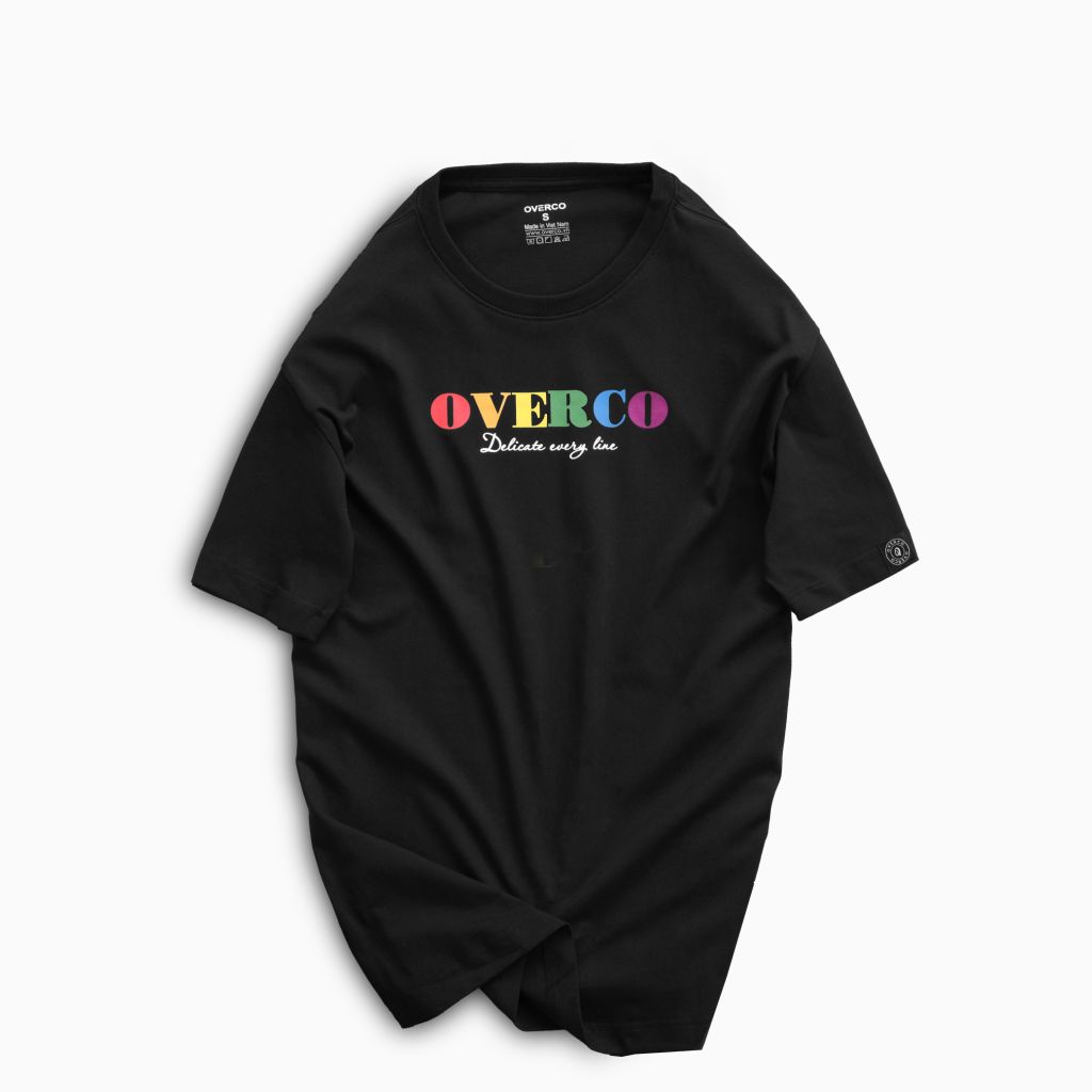 Áo Thun T-Shirt OVERCO  ( chữ màu ) OV-TSCT-010