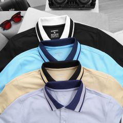 Áo Polo Cá Sấu Gai Cổ Phối  Overco - PPL2430