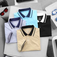 Áo Polo Cá Sấu Gai Cổ Phối  Overco - PPL2430