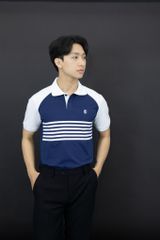 Áo Polo Nam Chất Liệu Cotton Usa Phối Tay In Sọc Skyl Overco - O2E5