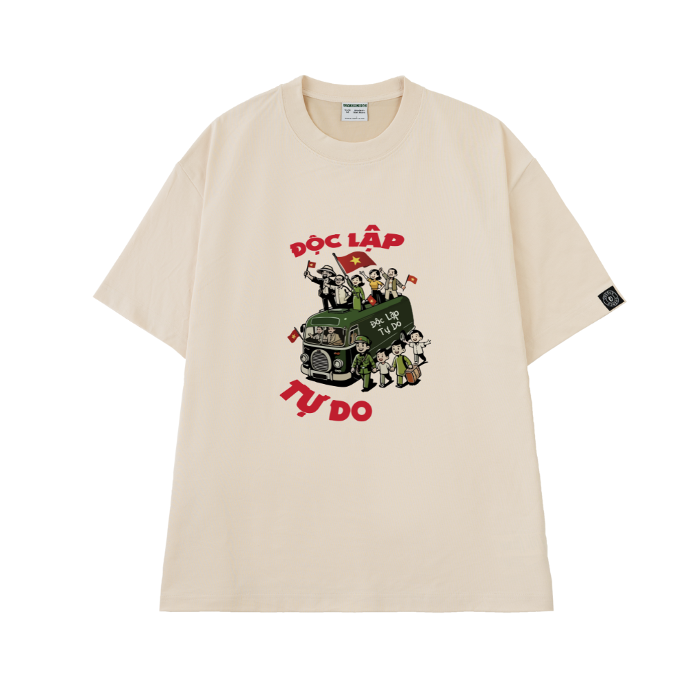 Áo T-shirt Cotton Unisex Chuyến Xe Độc Lập Tự Do Ver 1 - O1A159