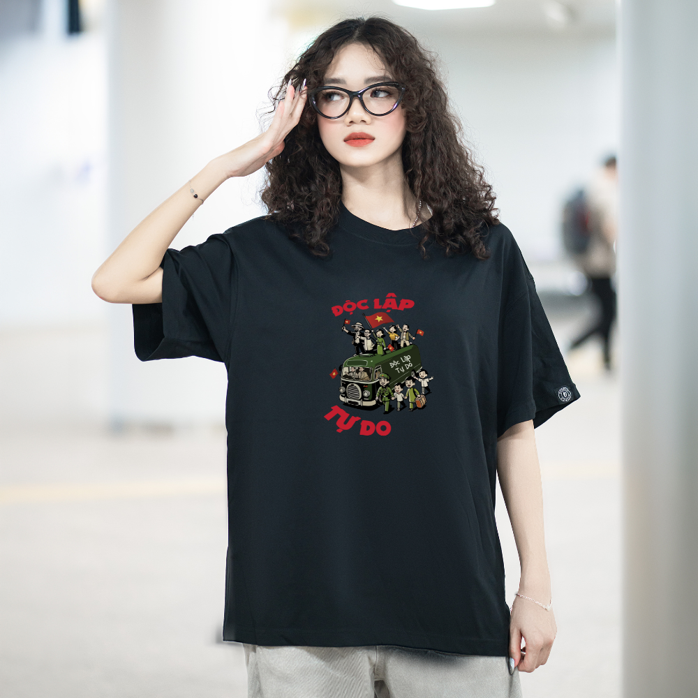 Áo T-shirt Cotton Unisex Chuyến Xe Độc Lập Tự Do Ver 1 - O1A159