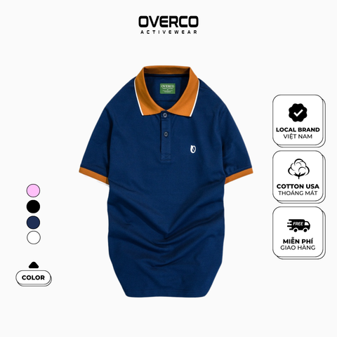 Áo Polo Nam Chất Liệu Cotton Usa Phối Viền Cổ Kline Overco - O2E11