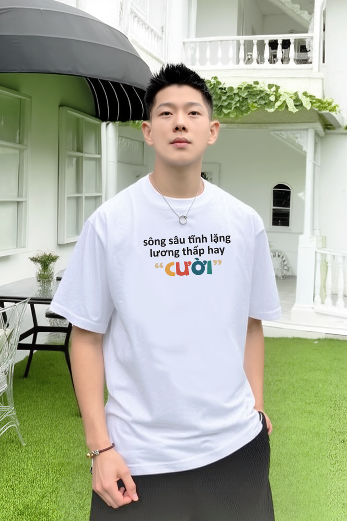 Áo Thun Cotton Unisex Sông Sâu Tĩnh Lặng Lương Thấp Hay 