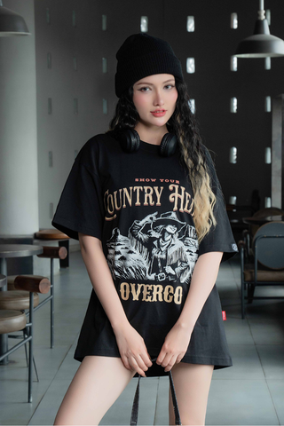 Áo Thun Country Heart Unisex Cotton Overco - O1A33