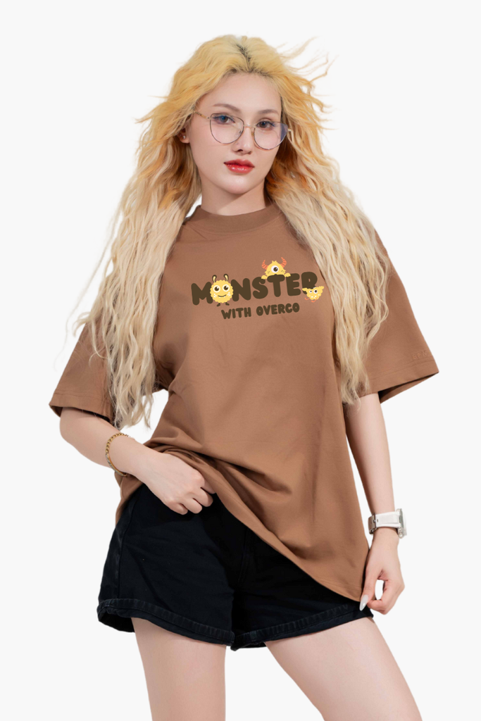 Áo Thun Cotton Unisex Monster Overco- O1A165