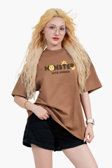 Áo Thun Cotton Unisex Monster Overco- O1A165