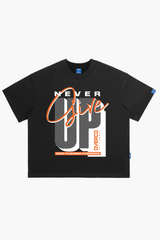 Áo Thun Boxy Unisex Never Give Up Cotton - O6A11