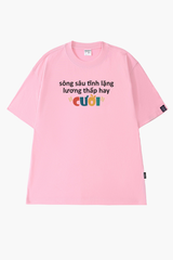 Áo Thun Cotton Unisex Sông Sâu Tĩnh Lặng Lương Thấp Hay 