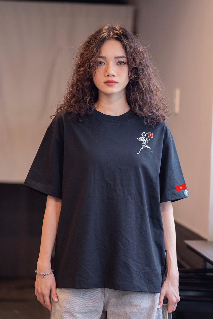 Áo Thun Cotton Unisex Kí Hoạ Thổi Kèn Loa Của Bác Hồ - O1A143