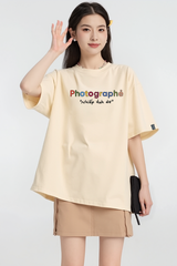 Áo Thun Unisex Photographẻ Nhiếp Ảnh Da, Cotton - O1A115