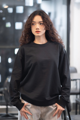 Áo Sweater Vải Da Cá Unisex Basic 7 Màu Overco - O4F1