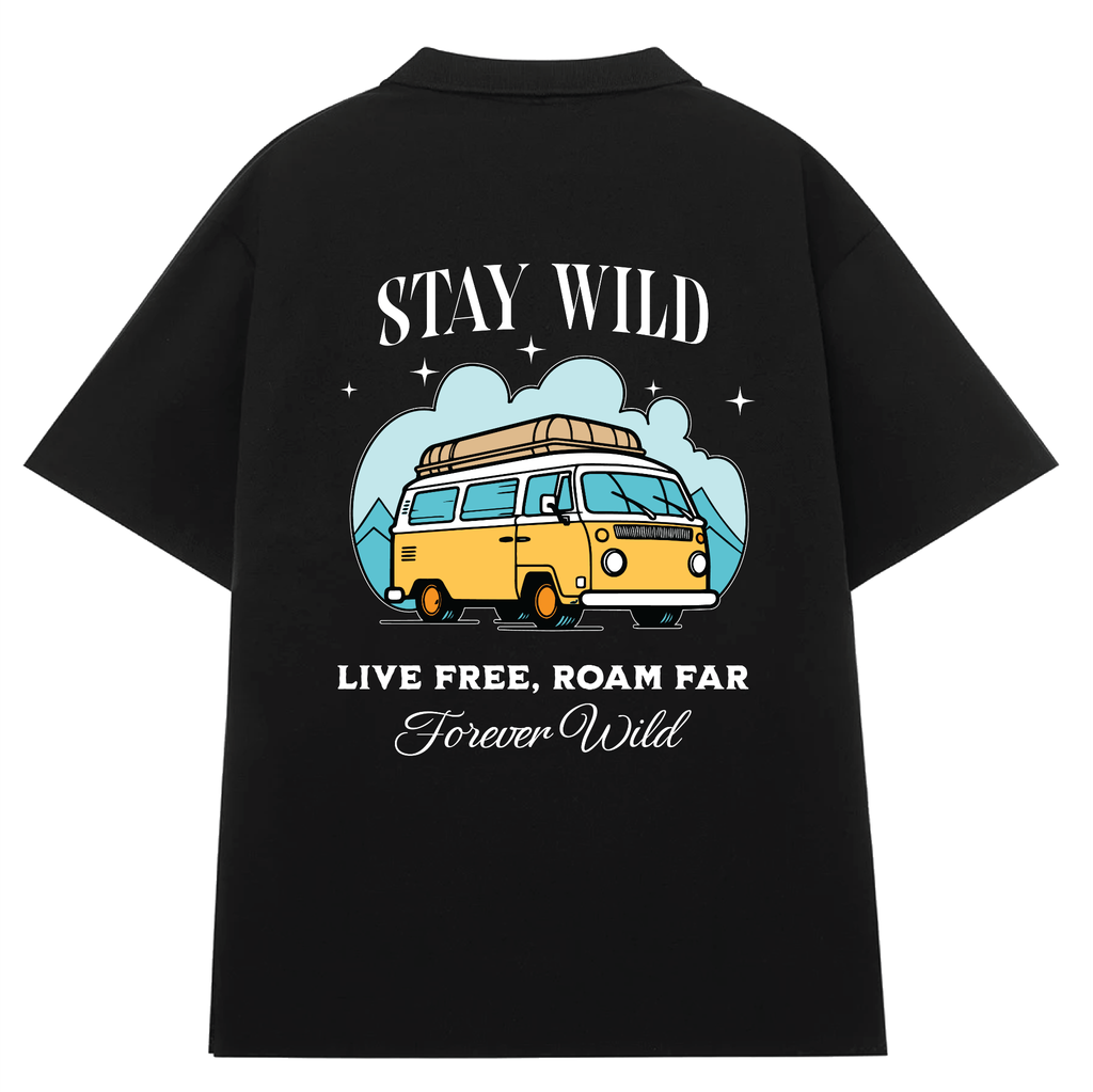 Áo Polo Cotton Nam Nữ Stay Wild Overco - O2A6