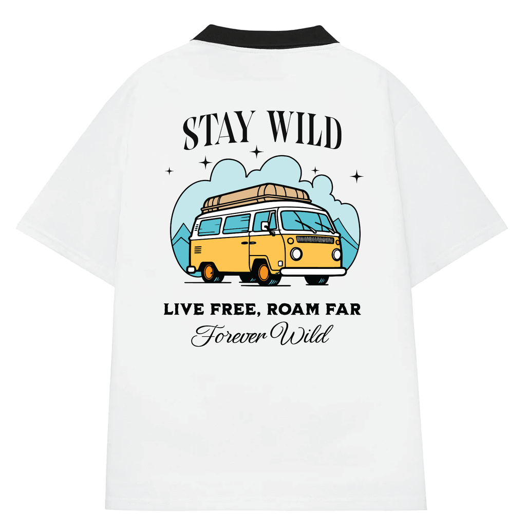 Áo Polo Cotton Nam Nữ Stay Wild Overco - O2A6