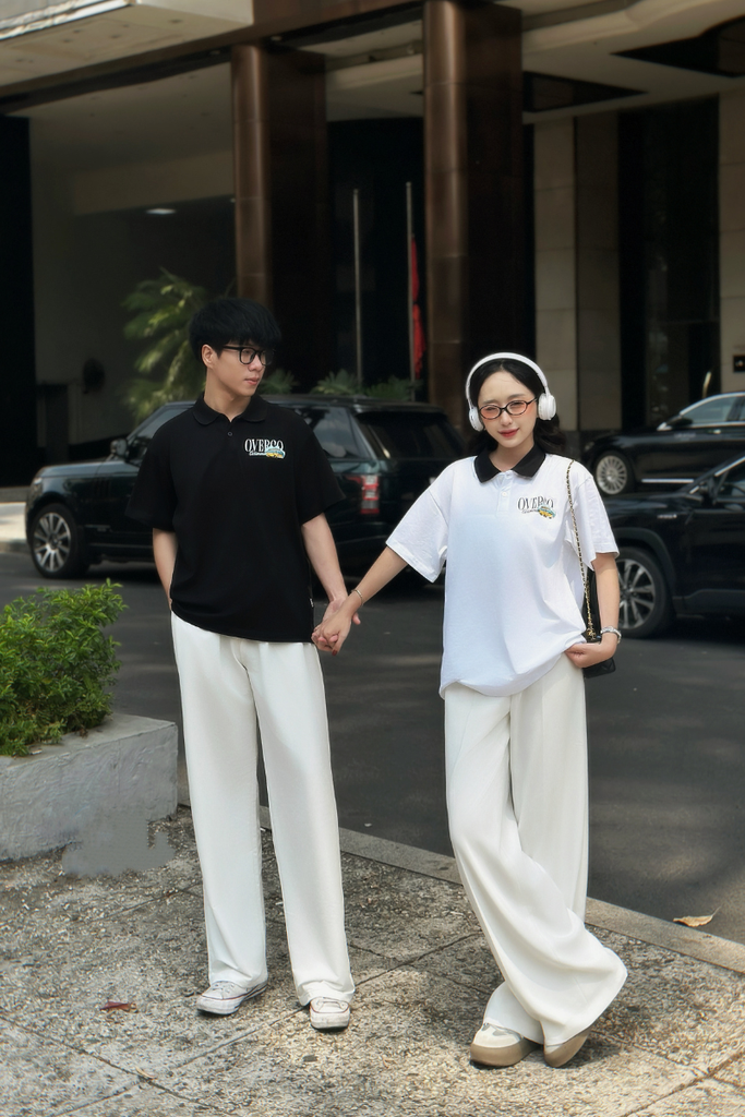 Áo Polo Cotton Nam Nữ Stay Wild Overco - O2A6