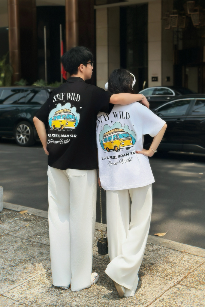 Áo Polo Cotton Nam Nữ Stay Wild Overco - O2A6