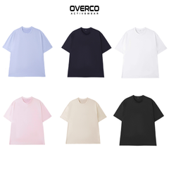 Áo Thun Unisex Basic Vải Thun Lạnh 6 Màu Overco - O1H1