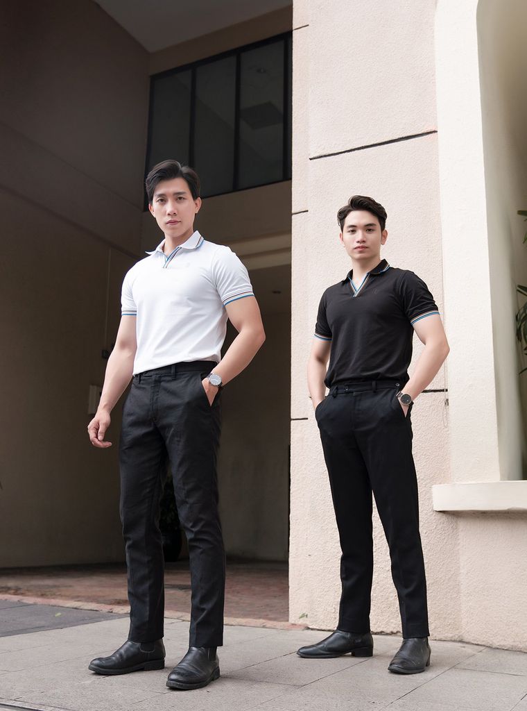 Áo Polo Nam Chất Liệu Cotton Usa Phối Cổ Áo Chữ V Overco - O1E6
