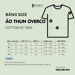 Áo Thun T-Shirt OVERCO  ( chữ màu ) OV-TSCT-010