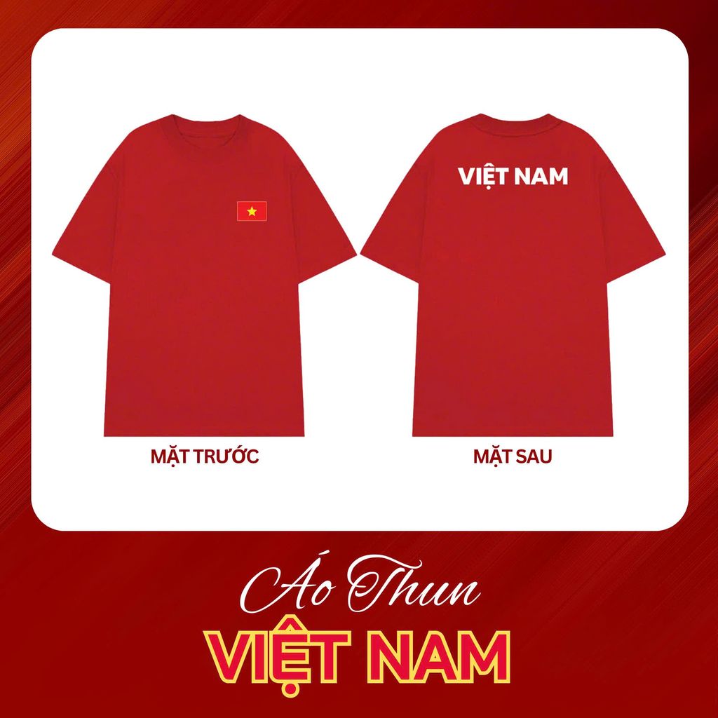 Áo T-shirt Cotton Unisex Cờ Đỏ Sao Vàng Việt Nam - O1A17
