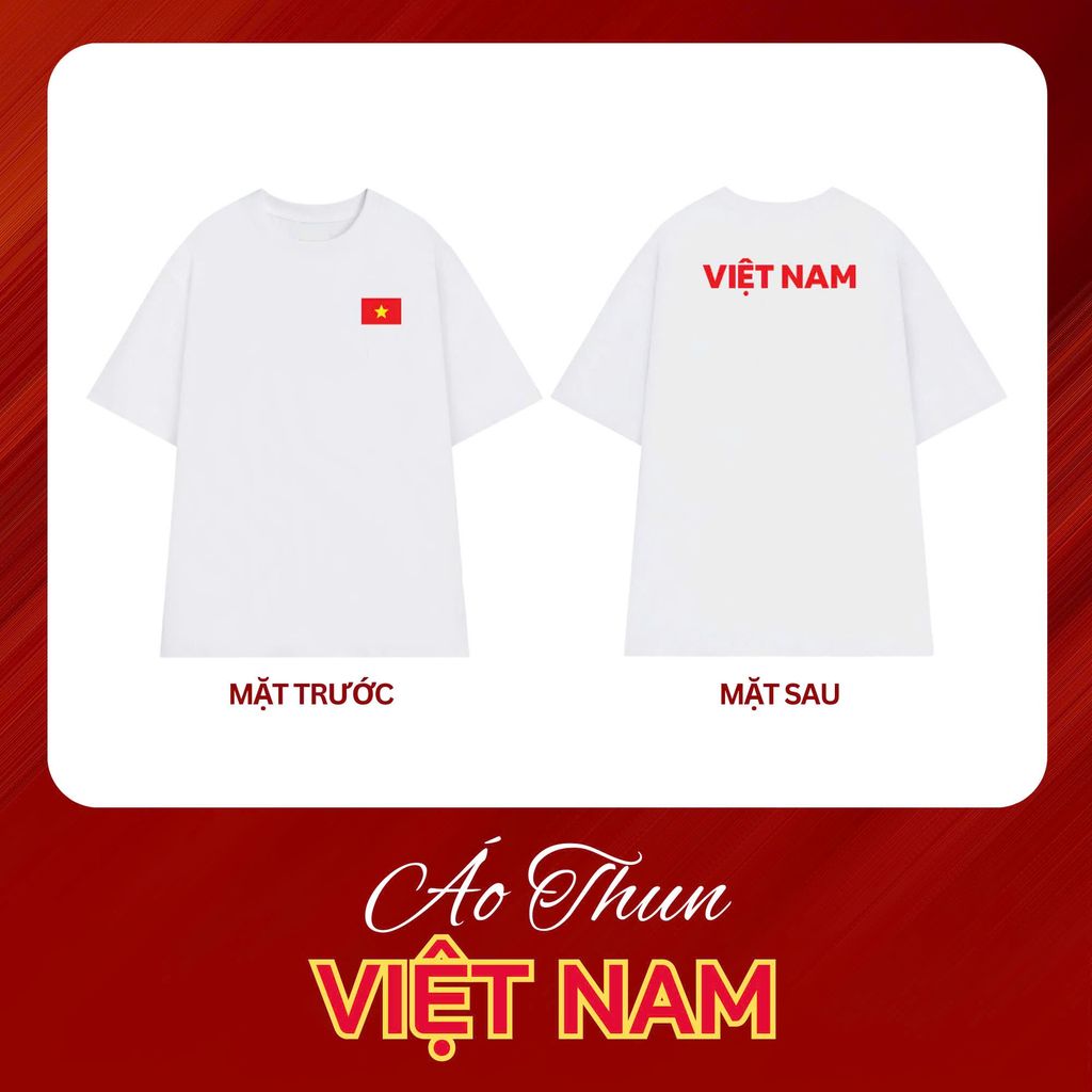 Áo T-shirt Cotton Unisex Cờ Đỏ Sao Vàng Việt Nam - O1A17