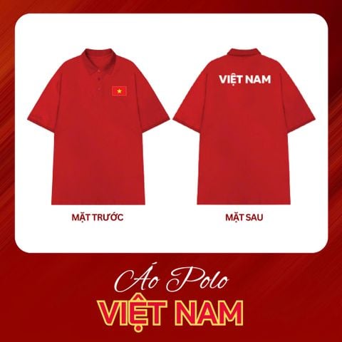 Áo Polo Nam Nữ In Cờ Đỏ Sao Vàng Việt Nam - O2C3