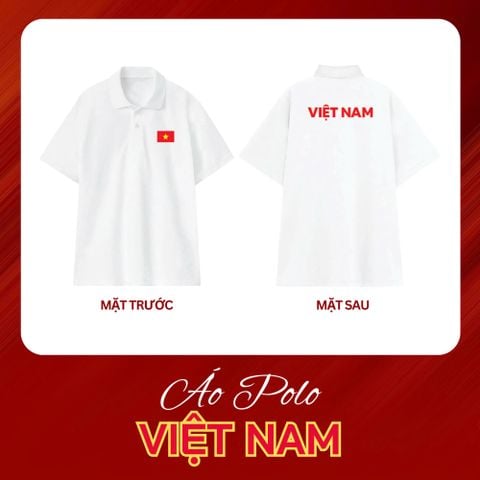 Áo Polo Nam Nữ In Cờ Đỏ Sao Vàng Việt Nam - O2C3