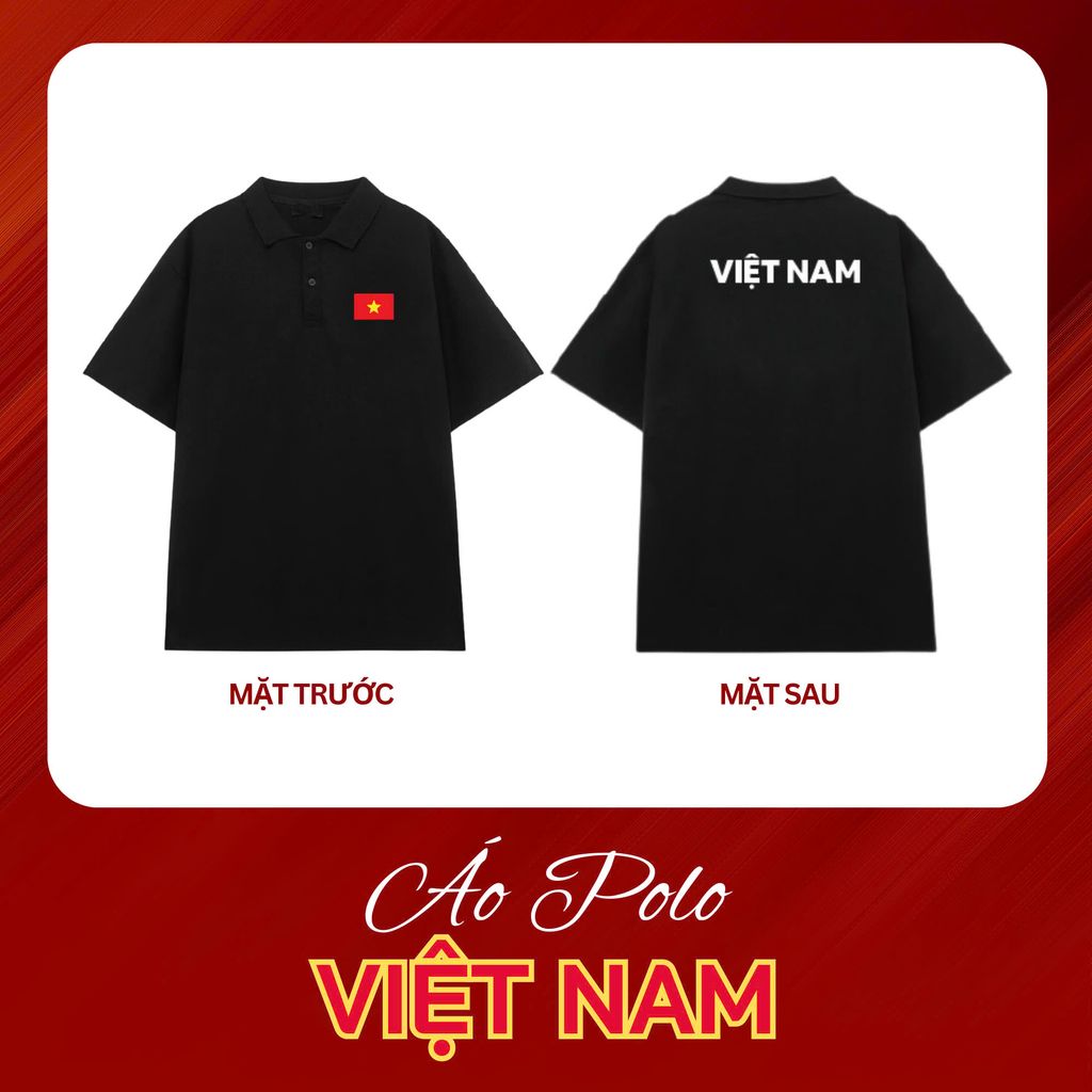 Áo Polo Nam Nữ In Cờ Đỏ Sao Vàng Việt Nam - O2C3