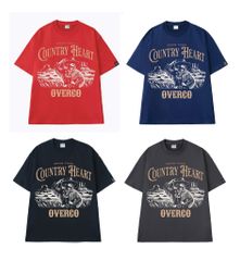Áo Thun Country Heart Unisex Cotton Overco - O1A33