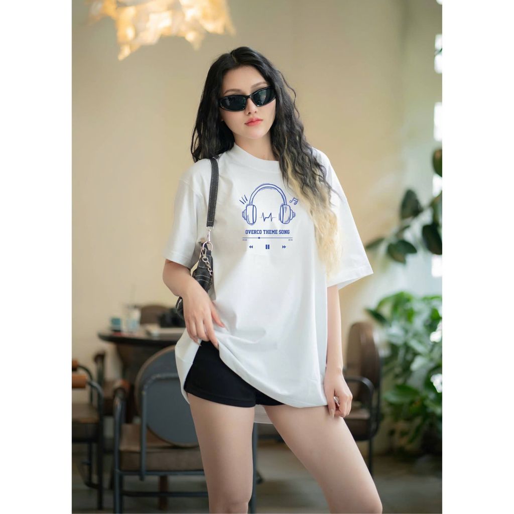 Áo Thun Unisex Hình Tai Nghe Theme Song, Cotton - O1A41
